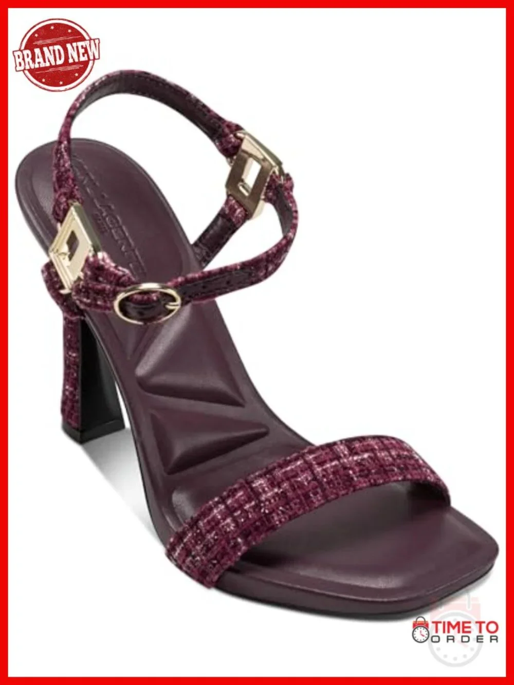 Evening Ankle Strap Dress Heel with Cushioned Insole